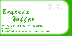 beatrix hoffer business card